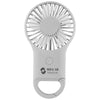 48-Hour Hit White Rechargeable Handheld Fan With Carabiner