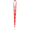 Hit Red Polyester Lanyard With J-Hook