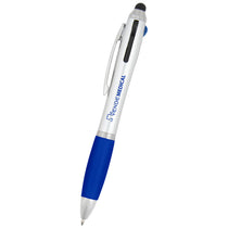 Hit Silver with Blue 3-In-One Pen with Stylus