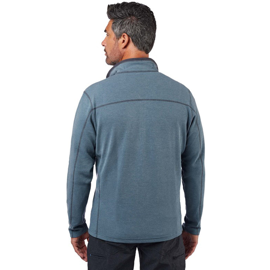 Landway Men's Blue Agave Basecamp Pro Heathered Quarter-Zip Pullover