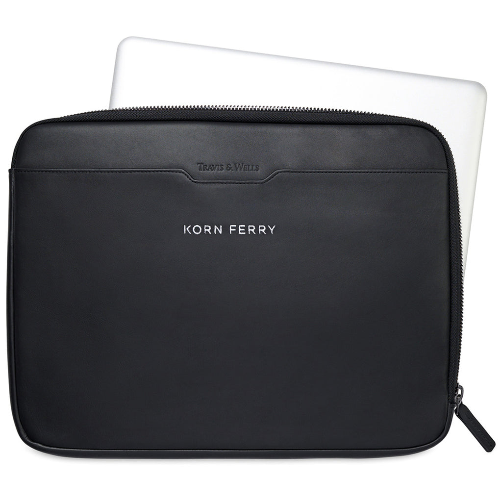 Travis & Wells Black Envoy Laptop Sleeve