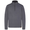 Landway Men's Iron Grey Basecamp Chevron Heathered Quarter-Zip Pullover