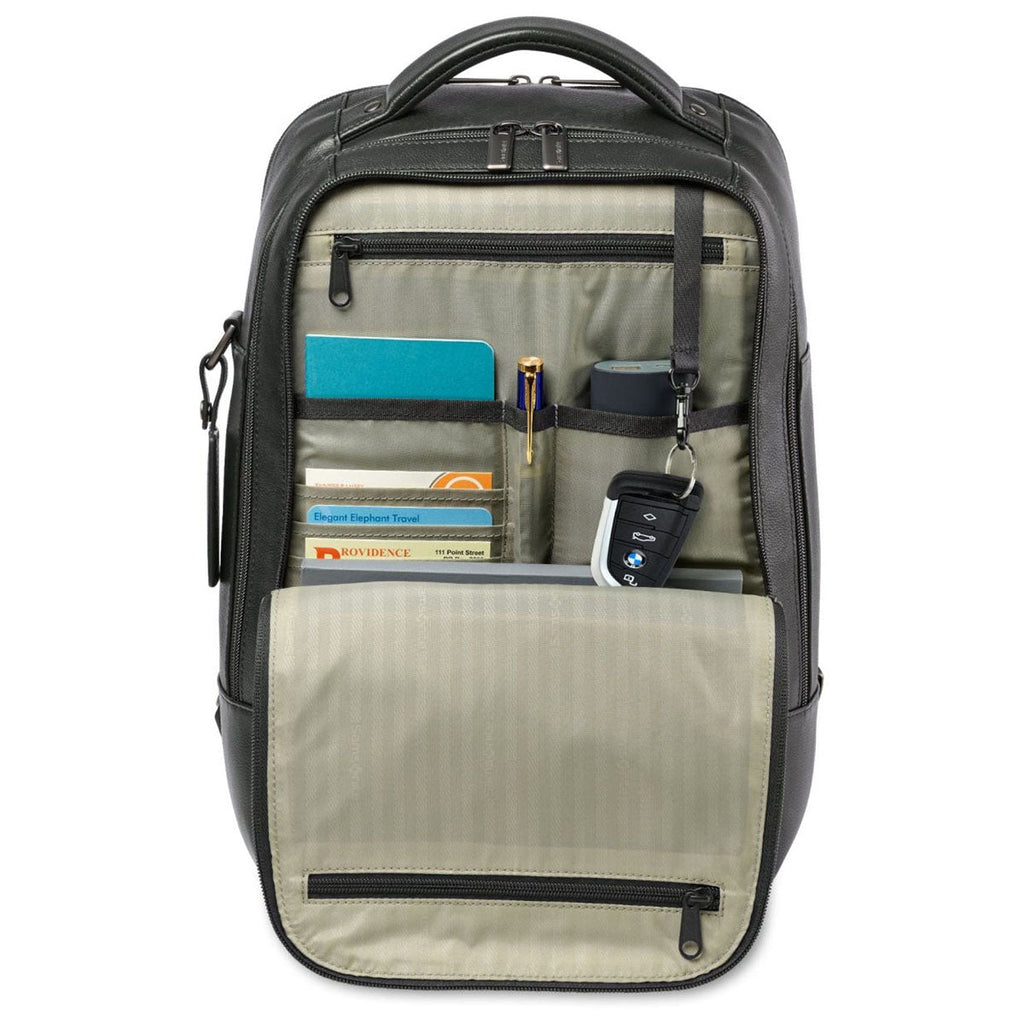 Samsonite Black Leather Laptop Backpack