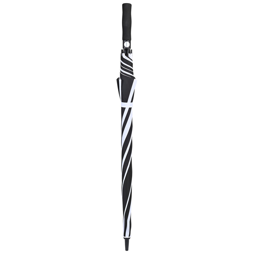 Elements Black/White 60" Recycled Auto Open Golf Umbrella