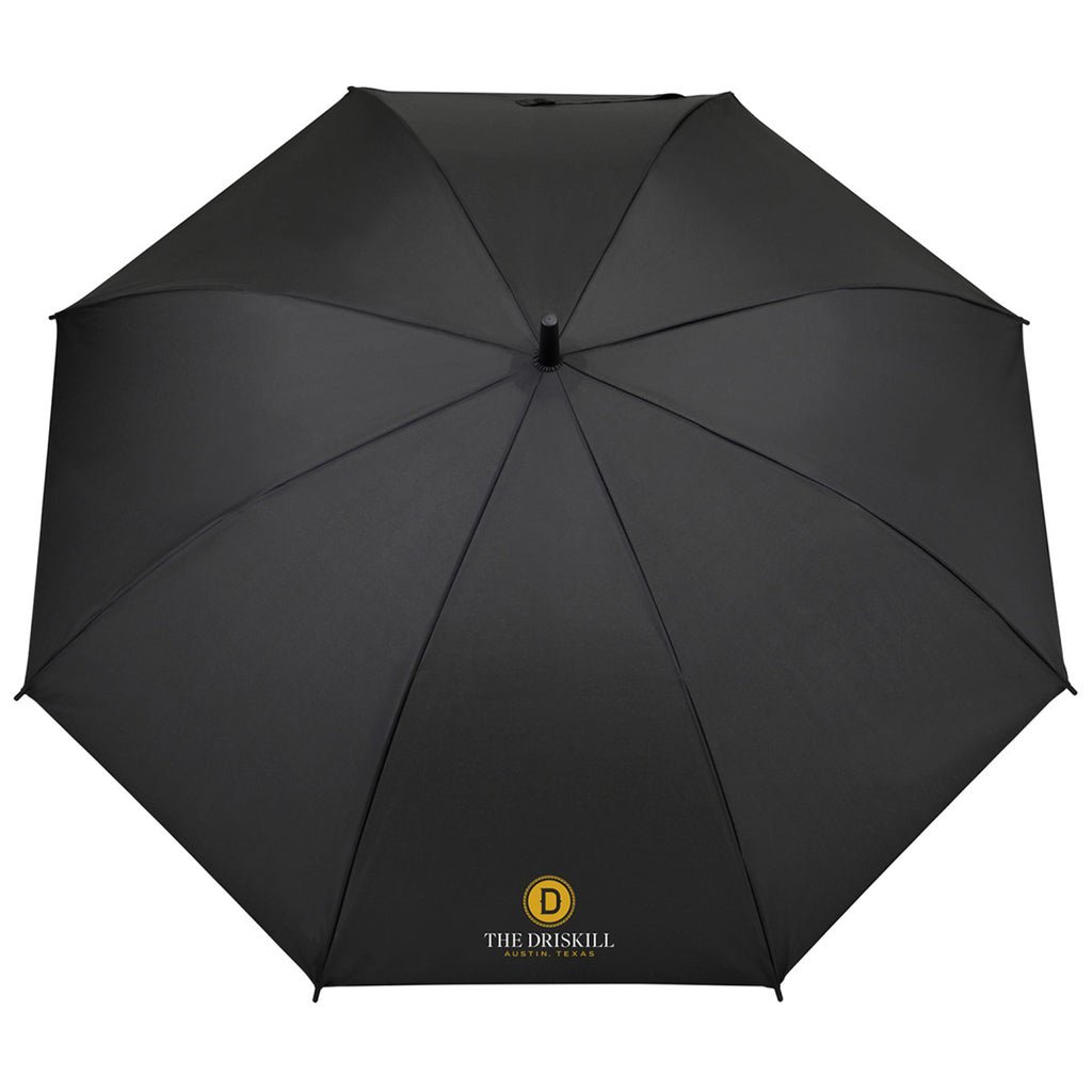 Elements Black 50" Recycled Auto Open Hospitality Umbrella