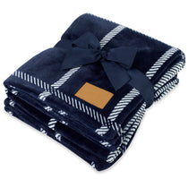 Gemline Airy Lodge Blue Elegant Lodge Throw Blanket