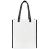 Gemline Black Harlow Laminated Recycled Shopper