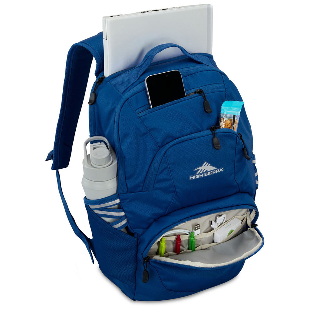 High Sierra Cosmic Blue Swoop SG Laptop Backpack