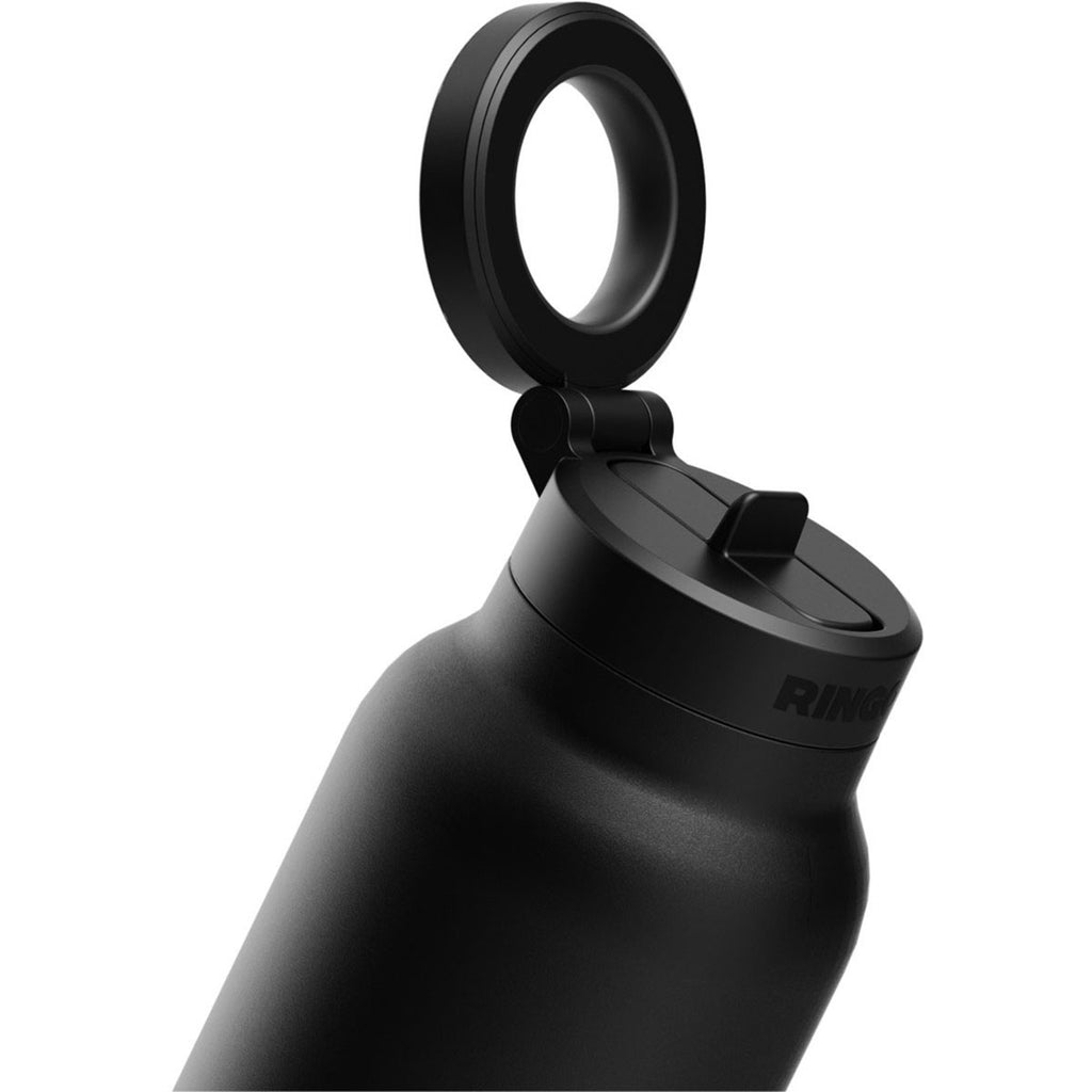 RINGO Black Pro Water Bottle with Magnetic Booster Ring - 24 Oz.