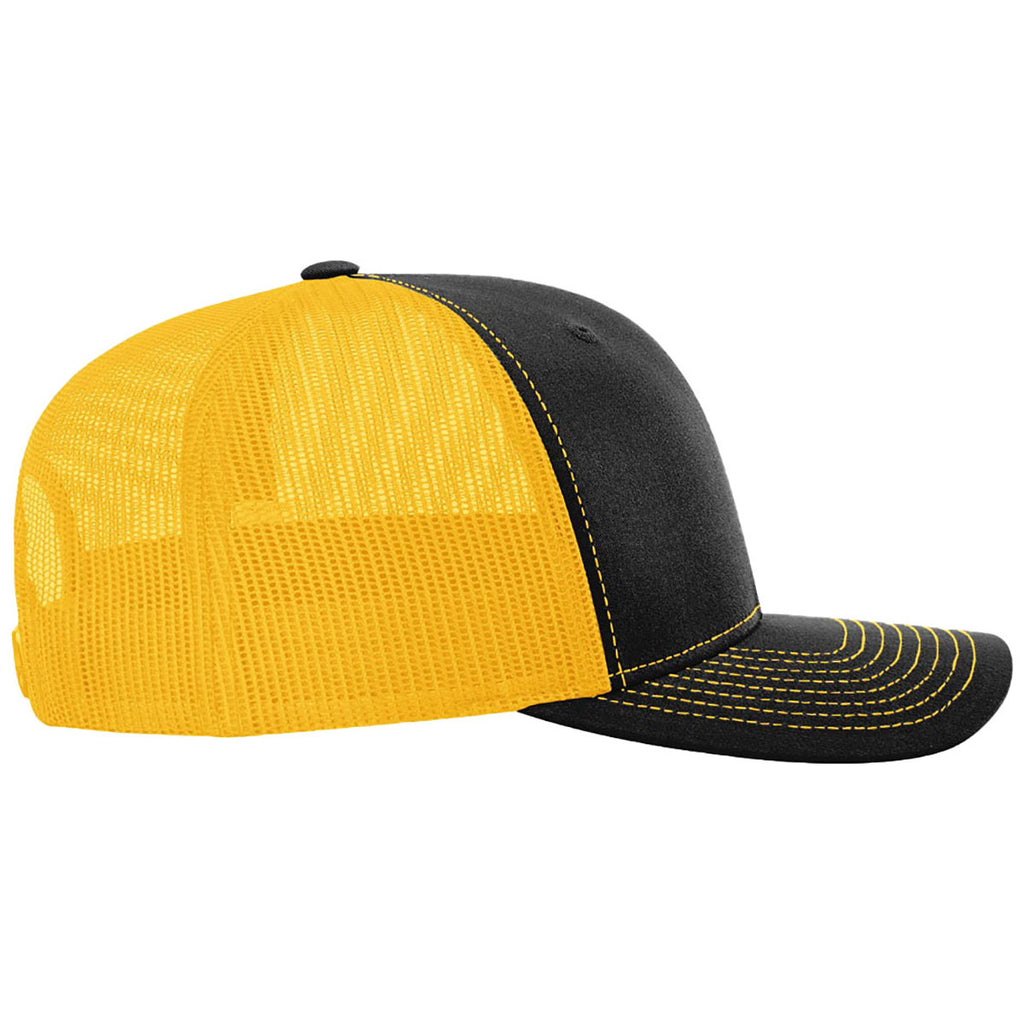 Richardson Black/Gold Trucker Cap