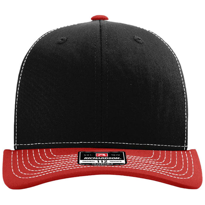 Richardson Black/White/Red Trucker Cap