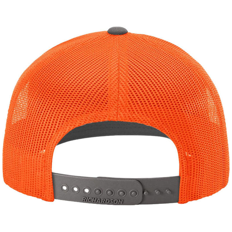 Richardson Charcoal/Neon Orange Trucker Cap