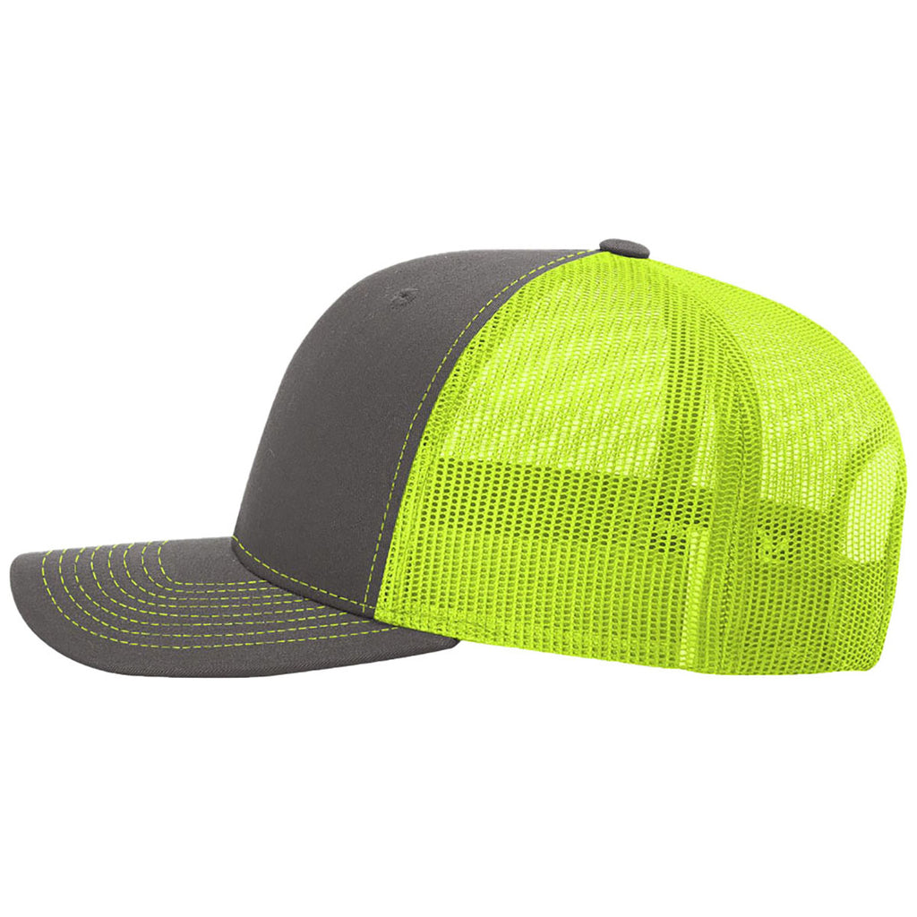 Richardson Charcoal/Neon Yellow Trucker Cap