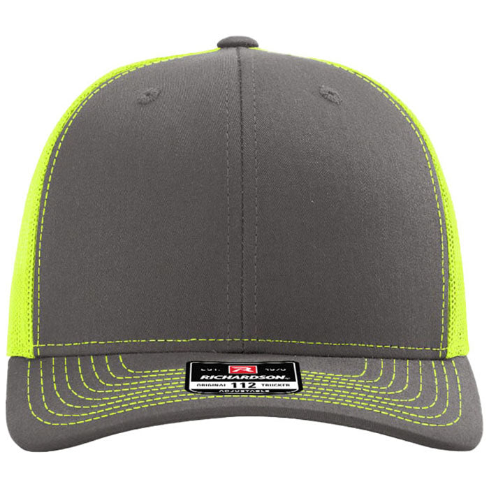 Richardson Charcoal/Neon Yellow Trucker Cap