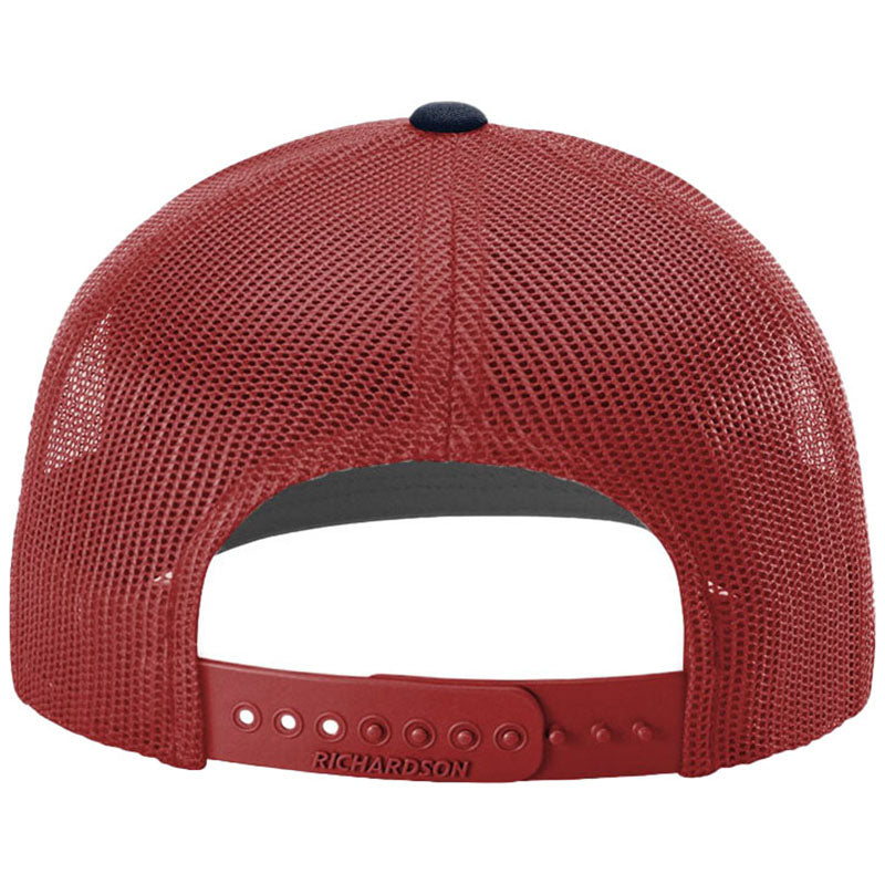 Richardson Heather Grey/Cardinal/Navy Trucker Cap