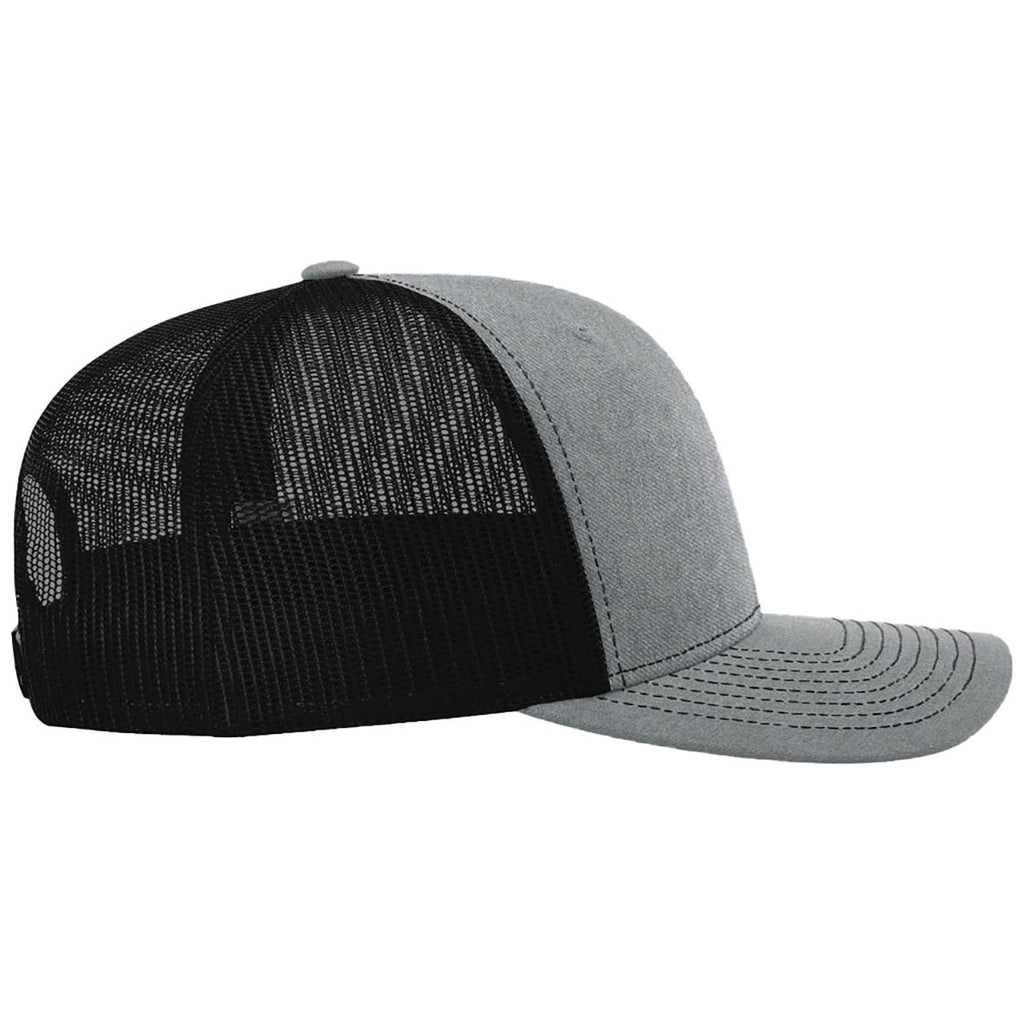 Richardson Heather Grey/Black Trucker Cap