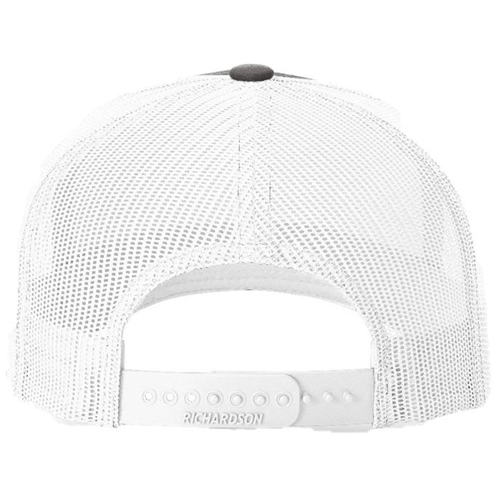 Richardson Charcoal/White Five-Panel Trucker