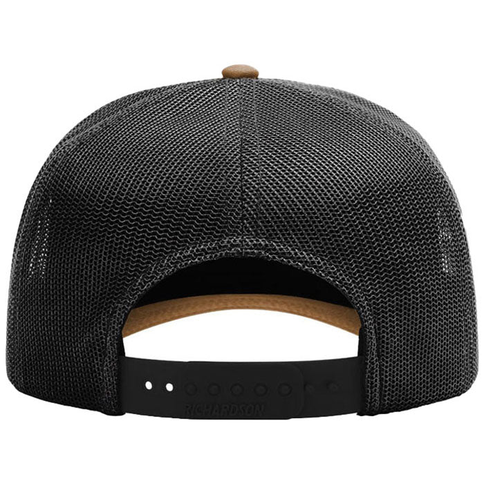 Richardson Caramel/Black Five-Panel Champ Trucker