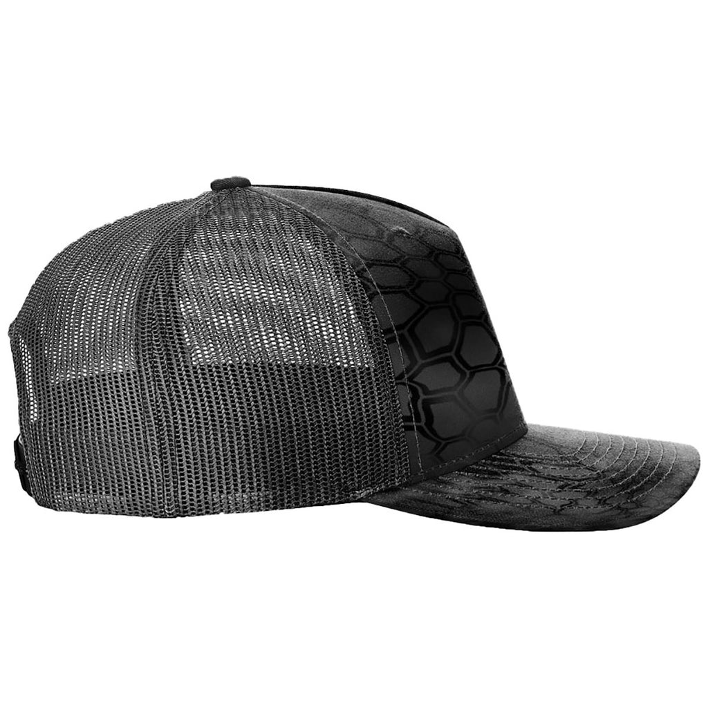 Richardson Kryptek Typhon/Black Printed Five-Panel Trucker