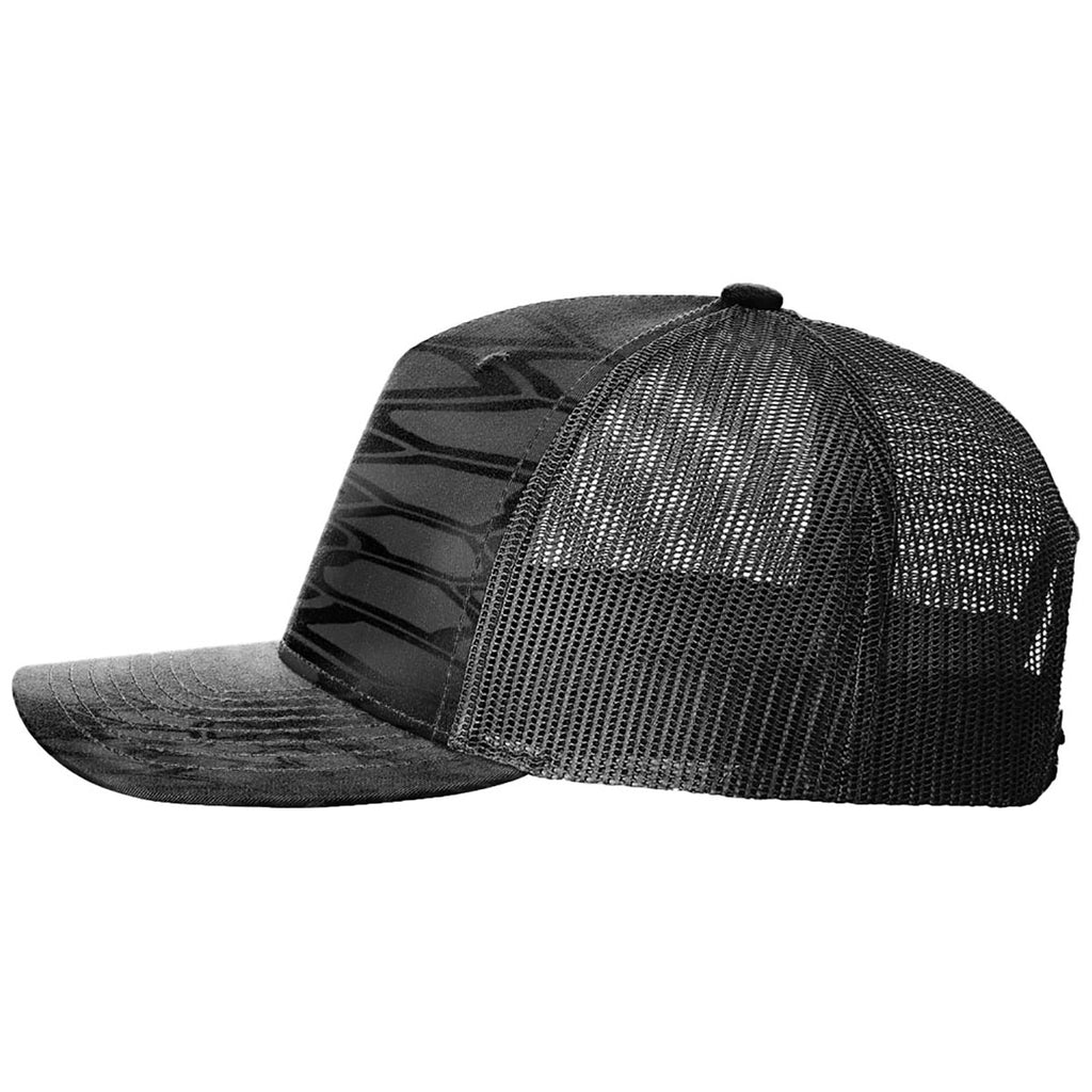 Richardson Kryptek Typhon/Black Printed Five-Panel Trucker