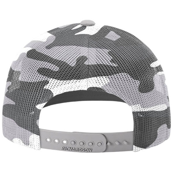 Richardson Silver/Grey Camo Printed Mesh Trucker