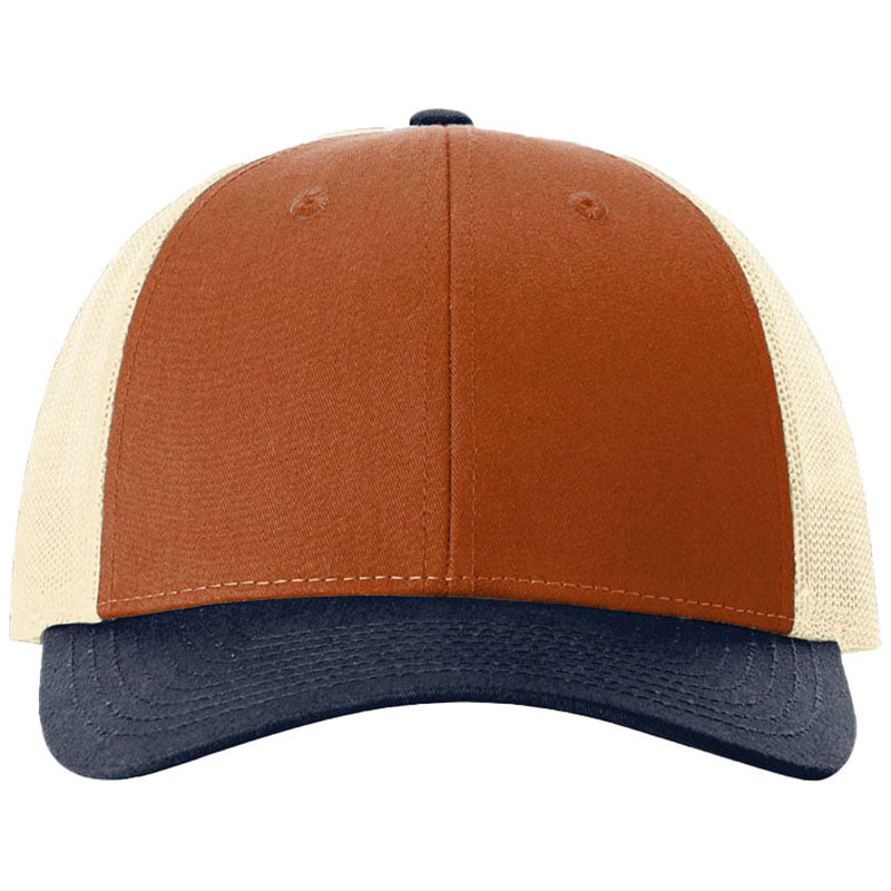 Richardson Dark Orange/Birch/Patriot Blue Low Pro Trucker
