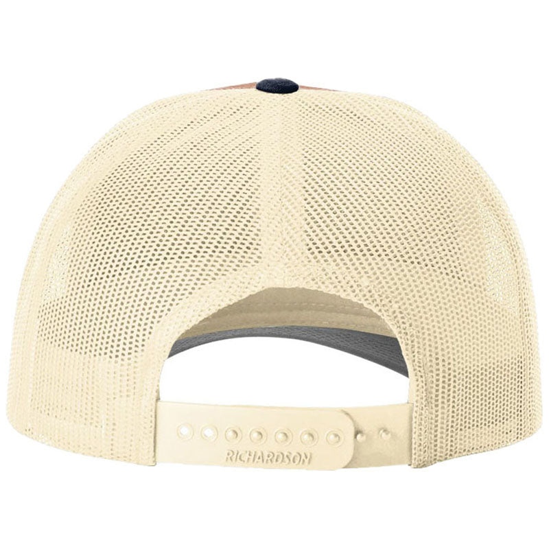 Richardson Dark Orange/Birch/Patriot Blue Low Pro Trucker