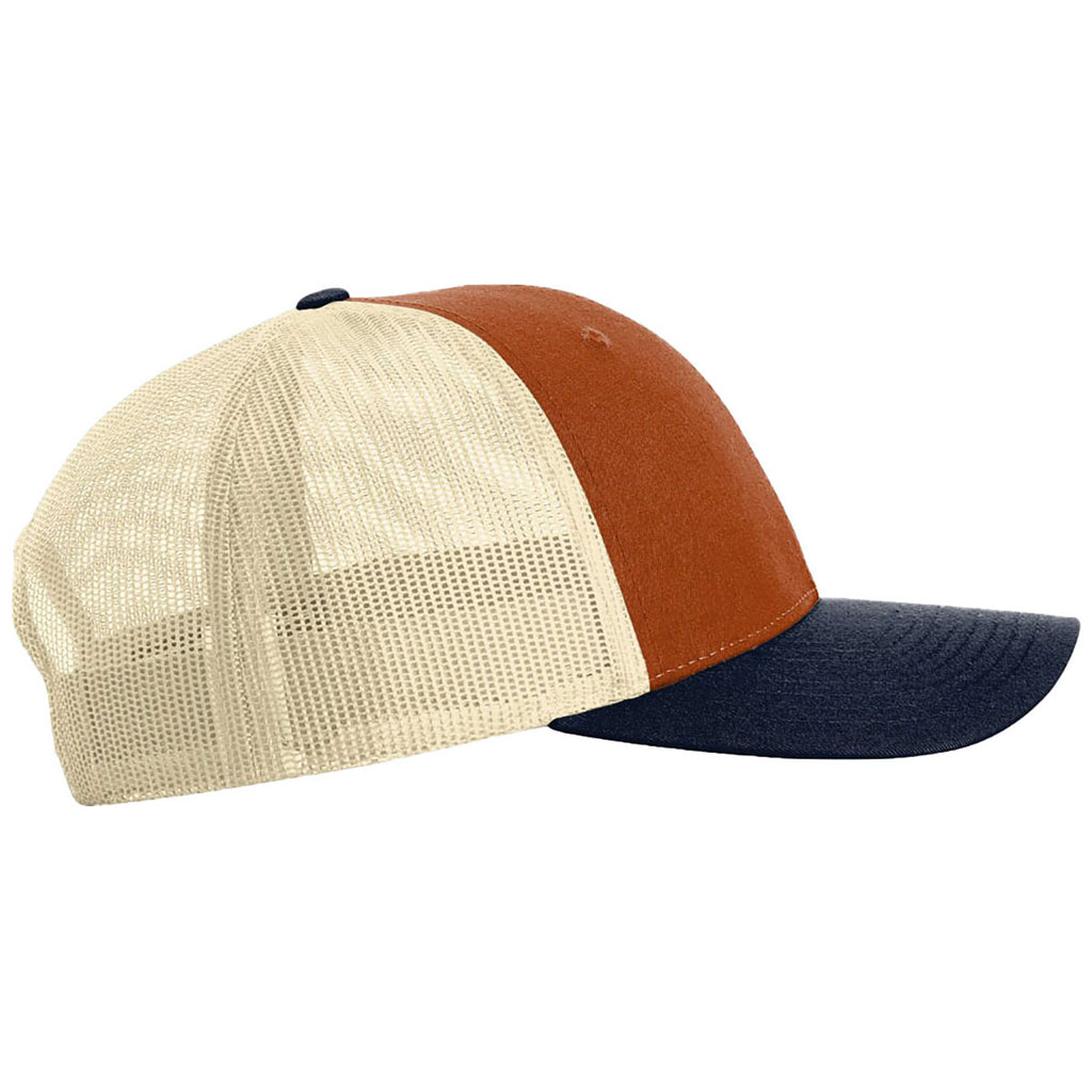 Richardson Dark Orange/Birch/Patriot Blue Low Pro Trucker