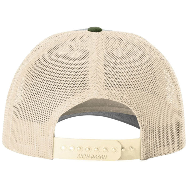 Richardson Heather Grey/Birch/Army Olive Low Pro Trucker