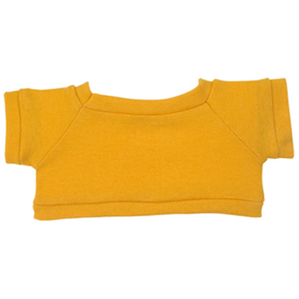 Hit 8 1/2" Big Paw White Bear with Athletic Gold T-Shirt