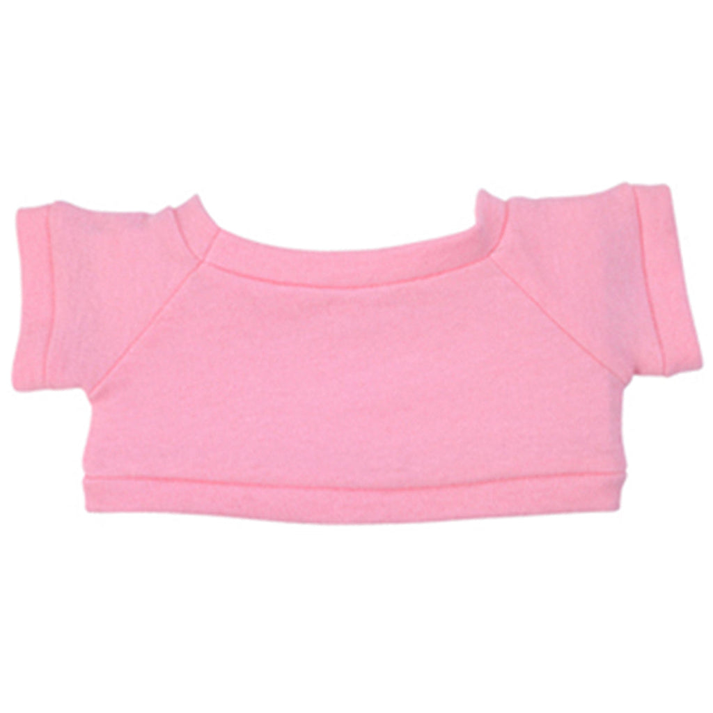 Hit 8 1/2" Big Paw White Bear with Pink T-Shirt