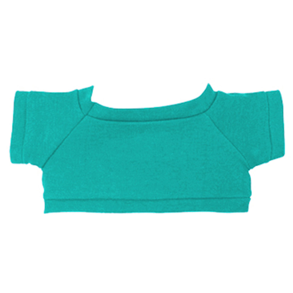 Hit 8 1/2" Big Paw White Bear with Teal T-Shirt