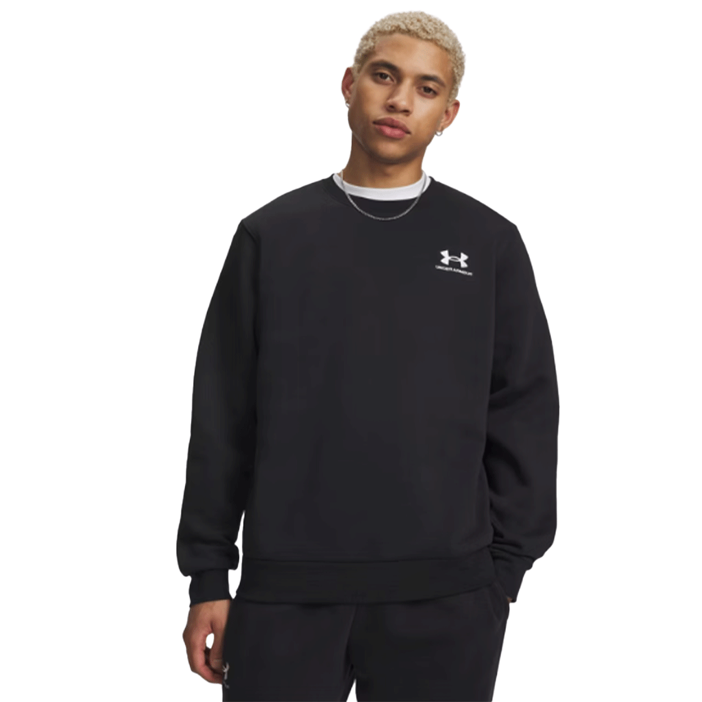 Under Armour Men's Black Icon Fleece Crew
