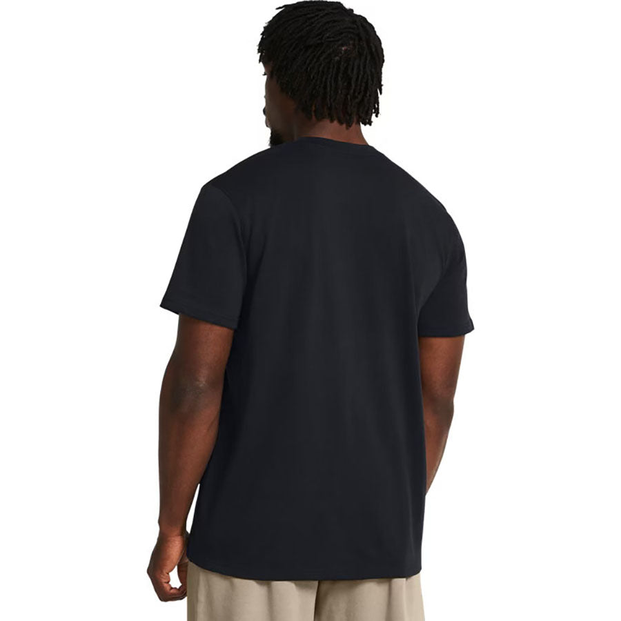 Under Armour Men's Black/White Heavyweight Patch Short Sleeve