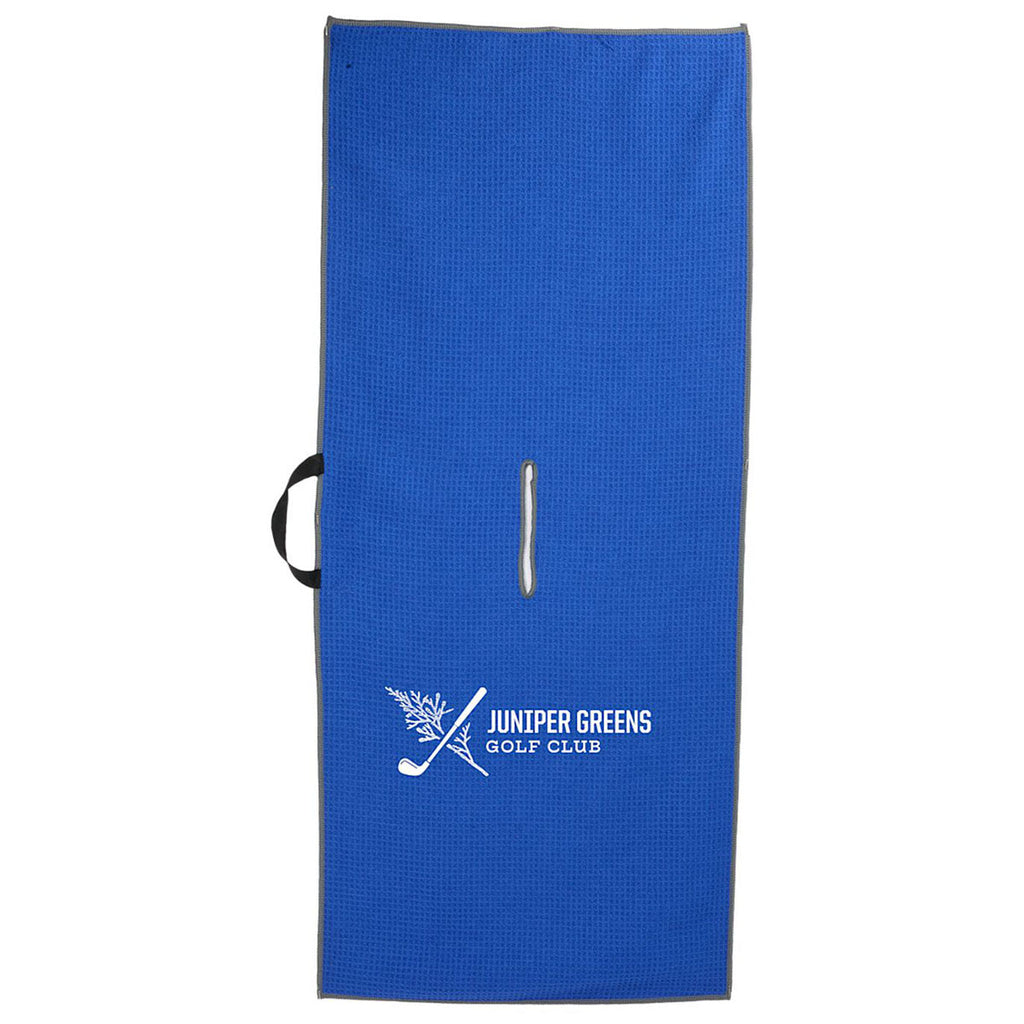 Leed's Royal 17" x 40" RPET Slip-Over Players Towel