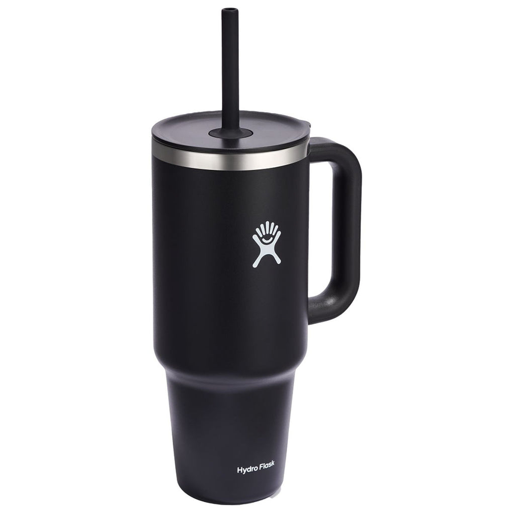 Hydro Flask Black All Around Travel Tumbler 40oz with Straw