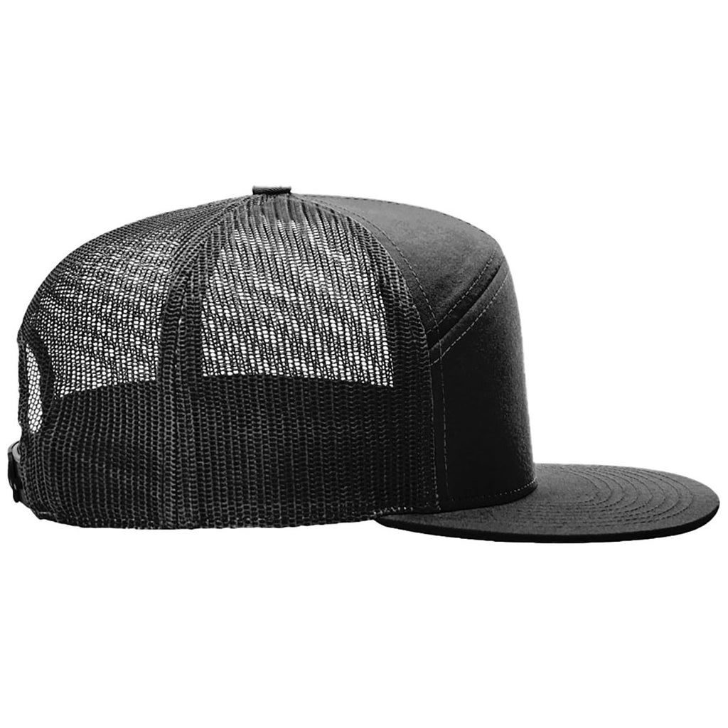 Richardson Black 7-Panel Trucker