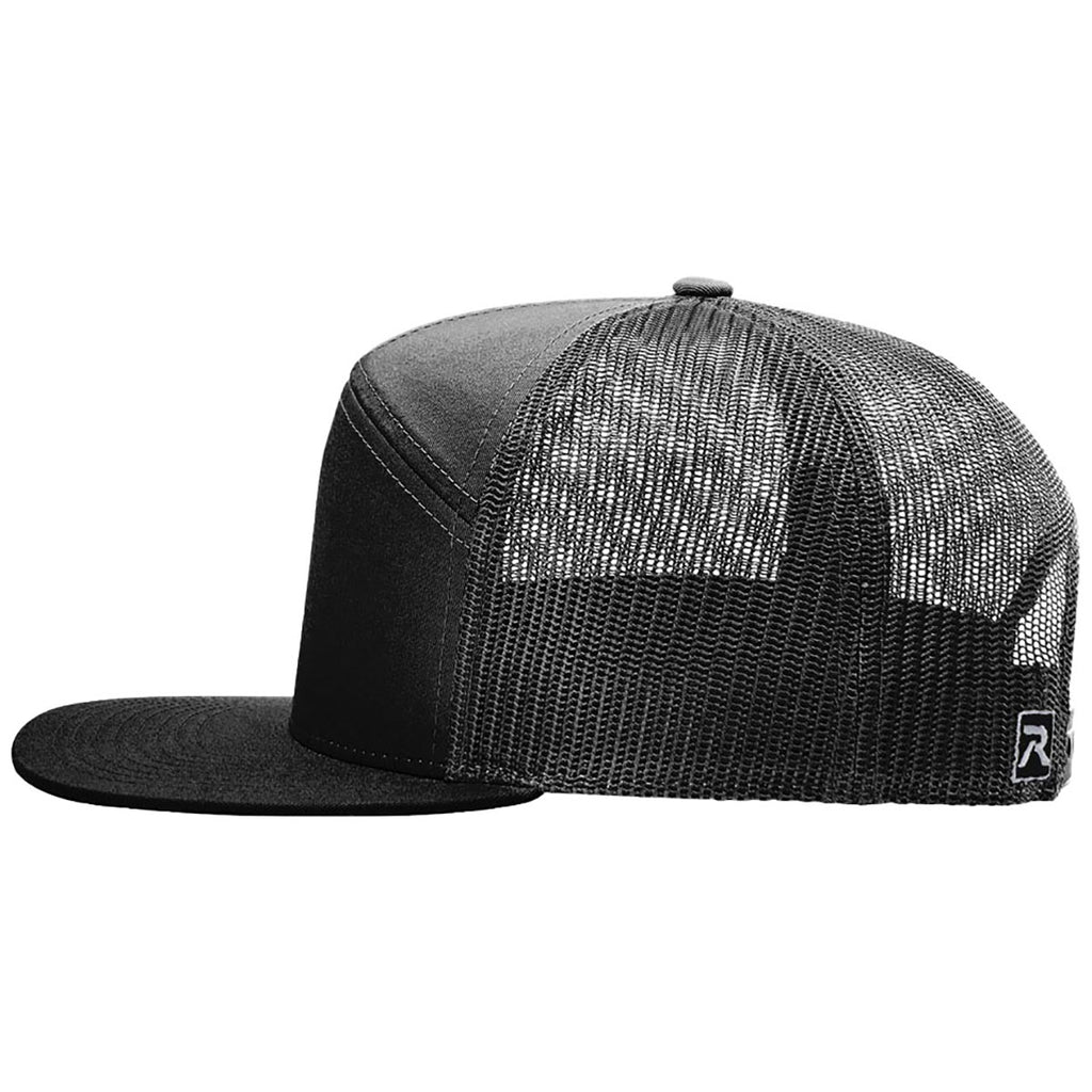 Richardson Black 7-Panel Trucker