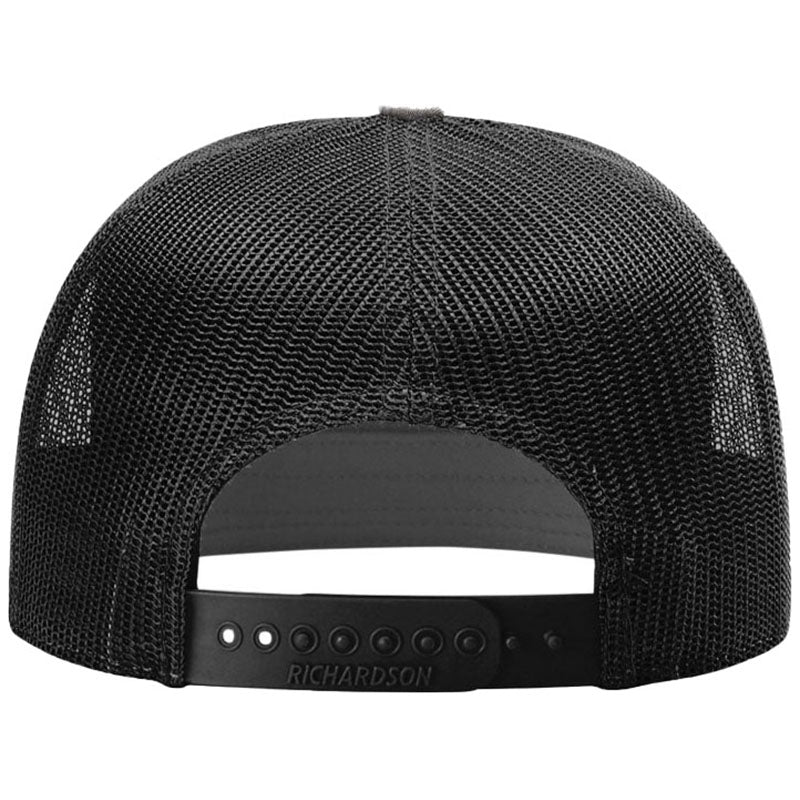 Richardson Charcoal/Black 7-Panel Trucker