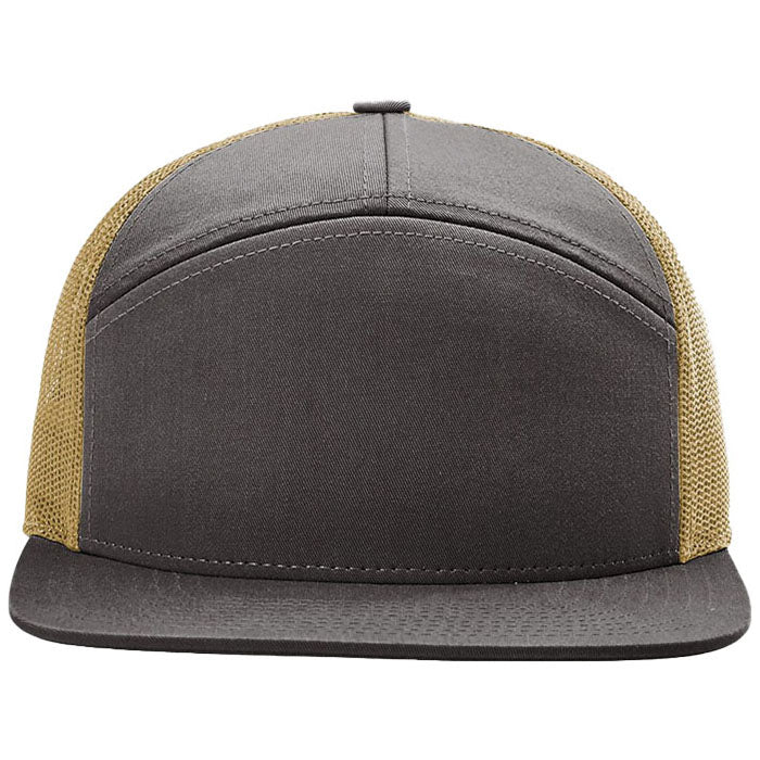 Richardson Charcoal/Old Gold 7-Panel Trucker