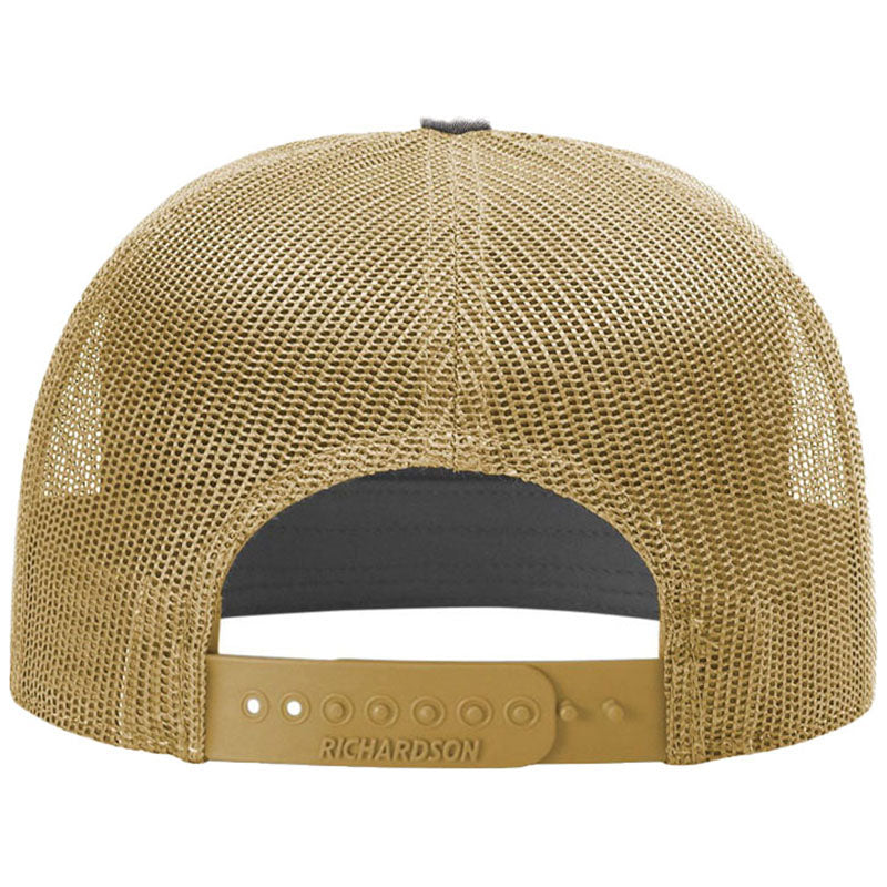 Richardson Charcoal/Old Gold 7-Panel Trucker