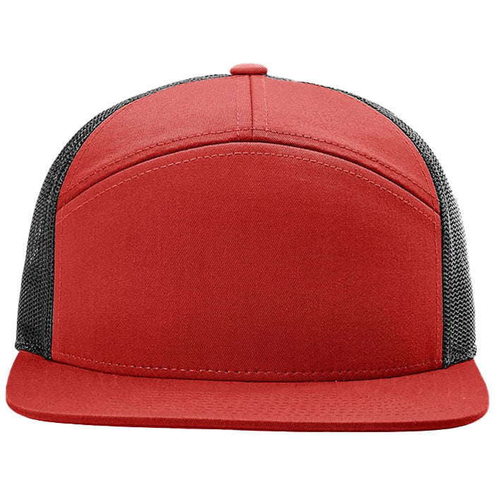 Richardson Red/Black 7-Panel Trucker