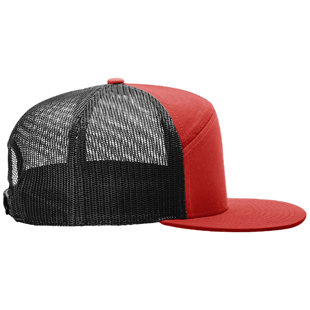 Richardson Red/Black 7-Panel Trucker