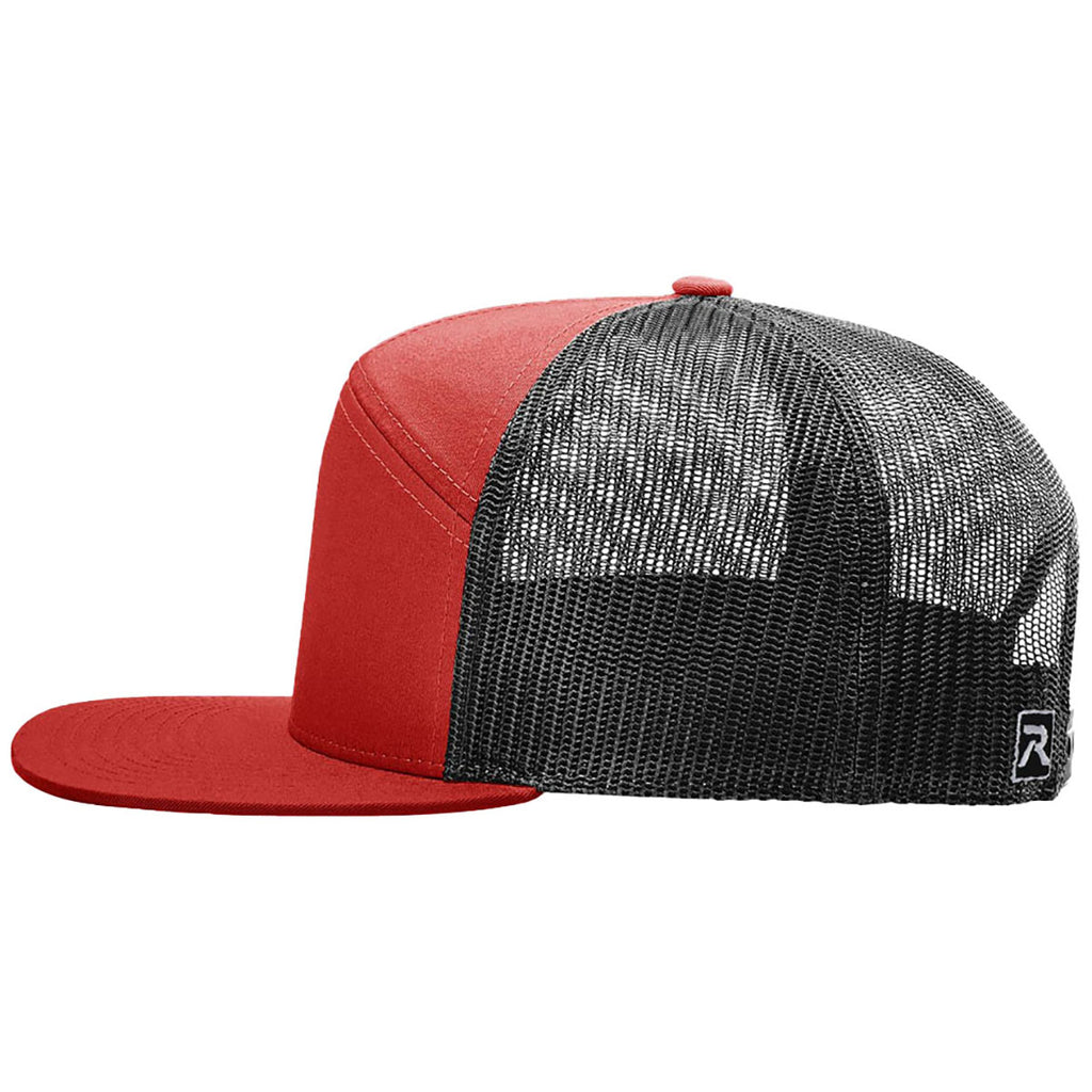 Richardson Red/Black 7-Panel Trucker