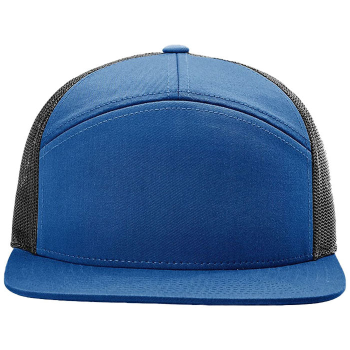 Richardson Royal/Black 7-Panel Trucker