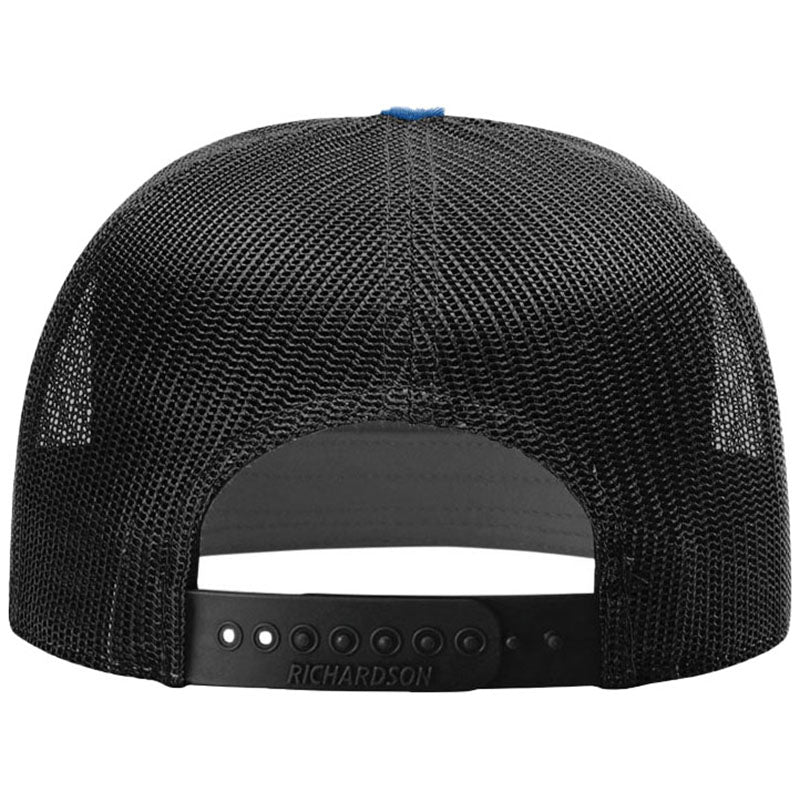 Richardson Royal/Black 7-Panel Trucker