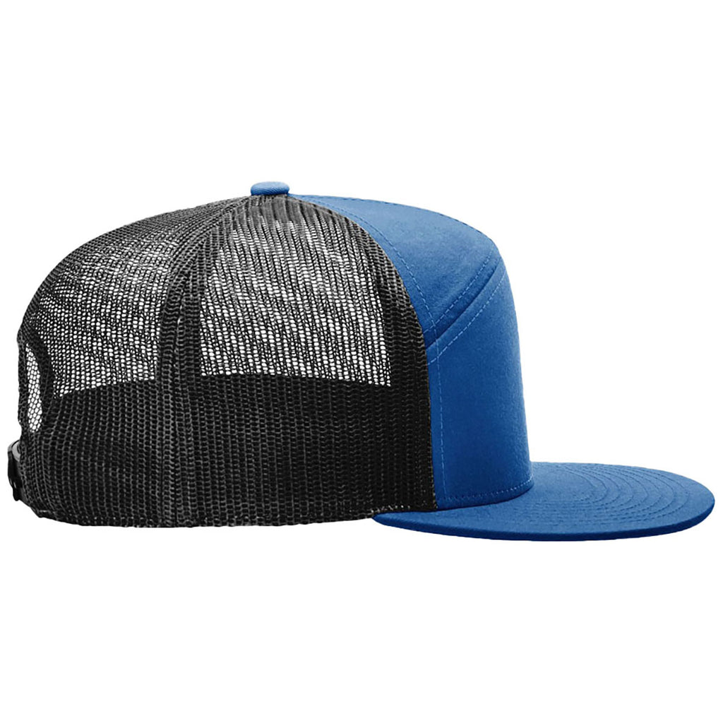 Richardson Royal/Black 7-Panel Trucker