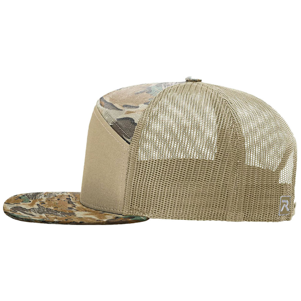 Richardson Realtree Advantage/Khaki Printed 7-Panel Trucker