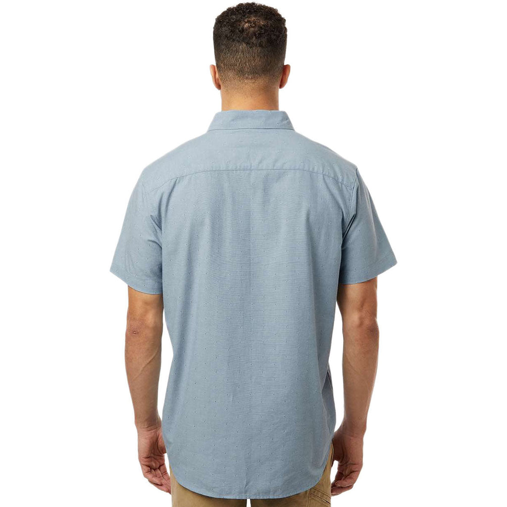 Columbia Men's Ripple Blue Rapid Rivers Novelty Short Sleeve Shirt