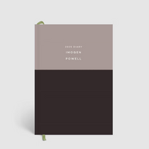 Papier Brown/Charcoal Colorblock Calendar Year Planner